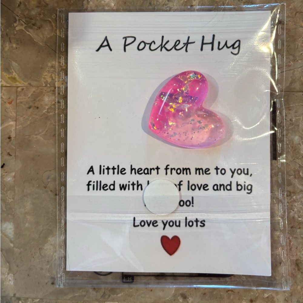 Pocket Hug – Love You Can Carry Anywhere 💕- (Pink on Pink)